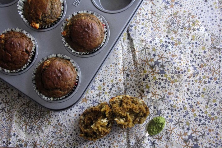Réaliser un muffin maison au thé, noisettes et chocolat