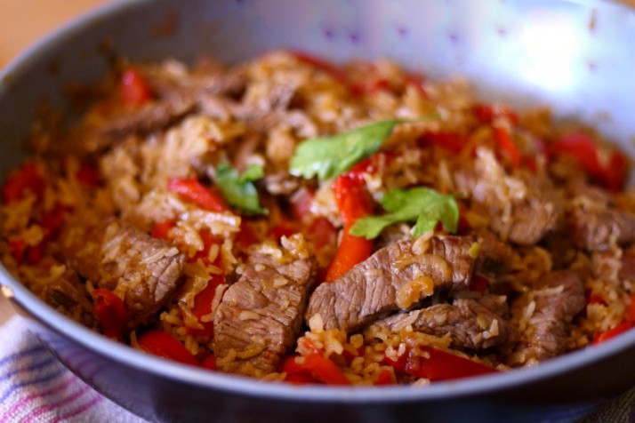 Recette express de boeufs aux poivrons